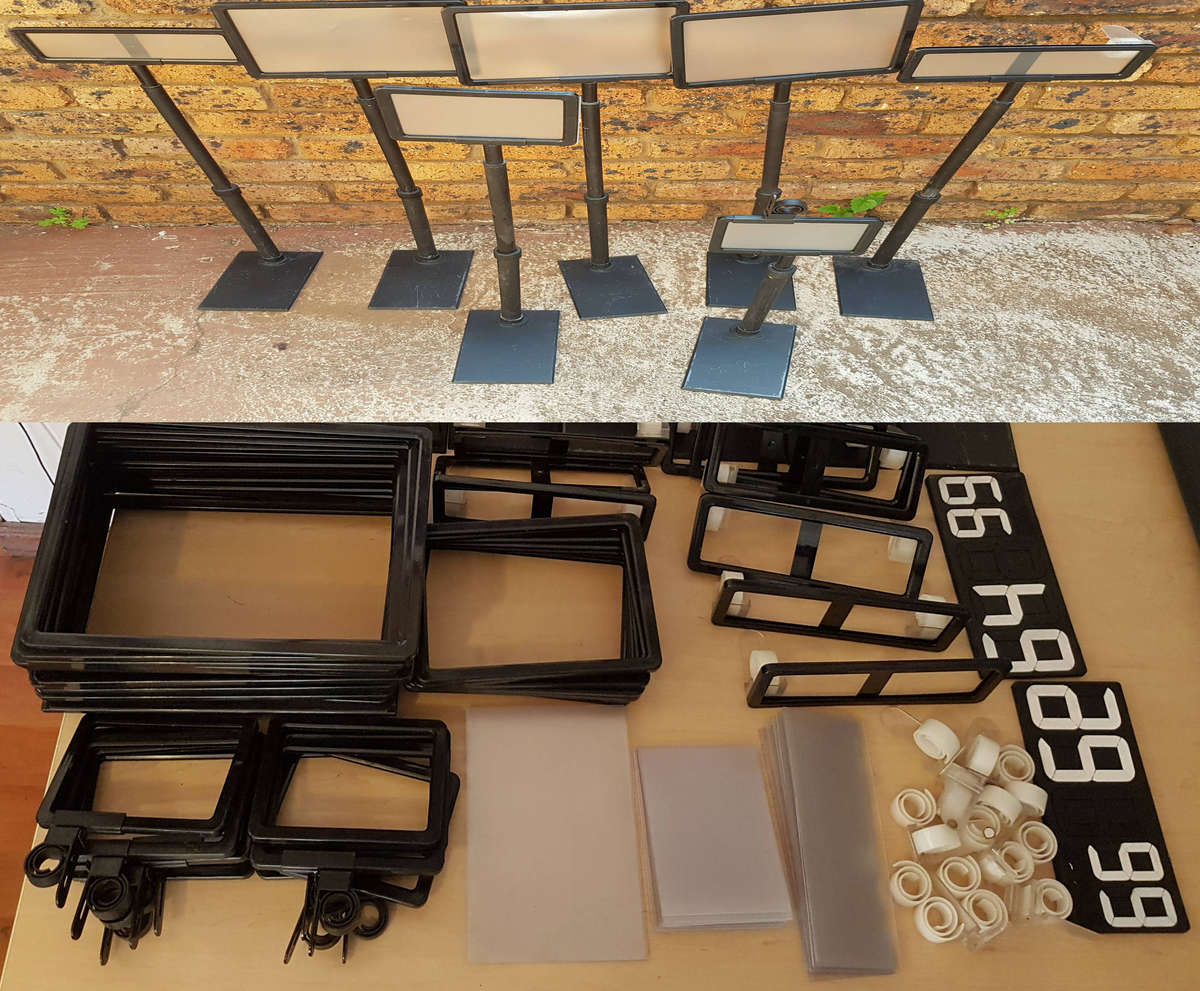 Joblot Adjustable Plastic Countertop Retail Point Of Sale Display Sign Holders