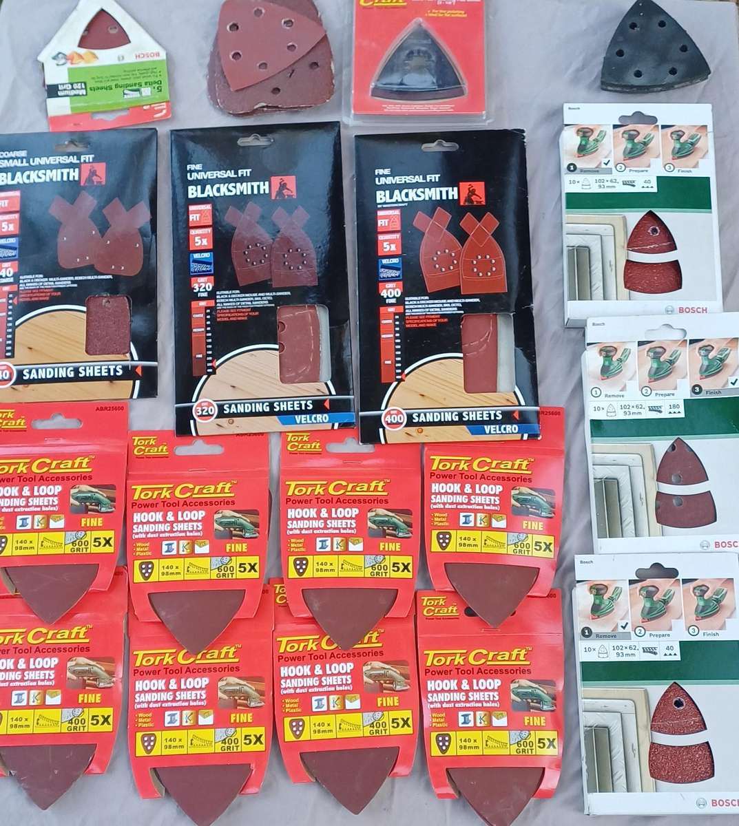 Lot of Sand Paper (Most New / Sealed / Unopened / Unused)