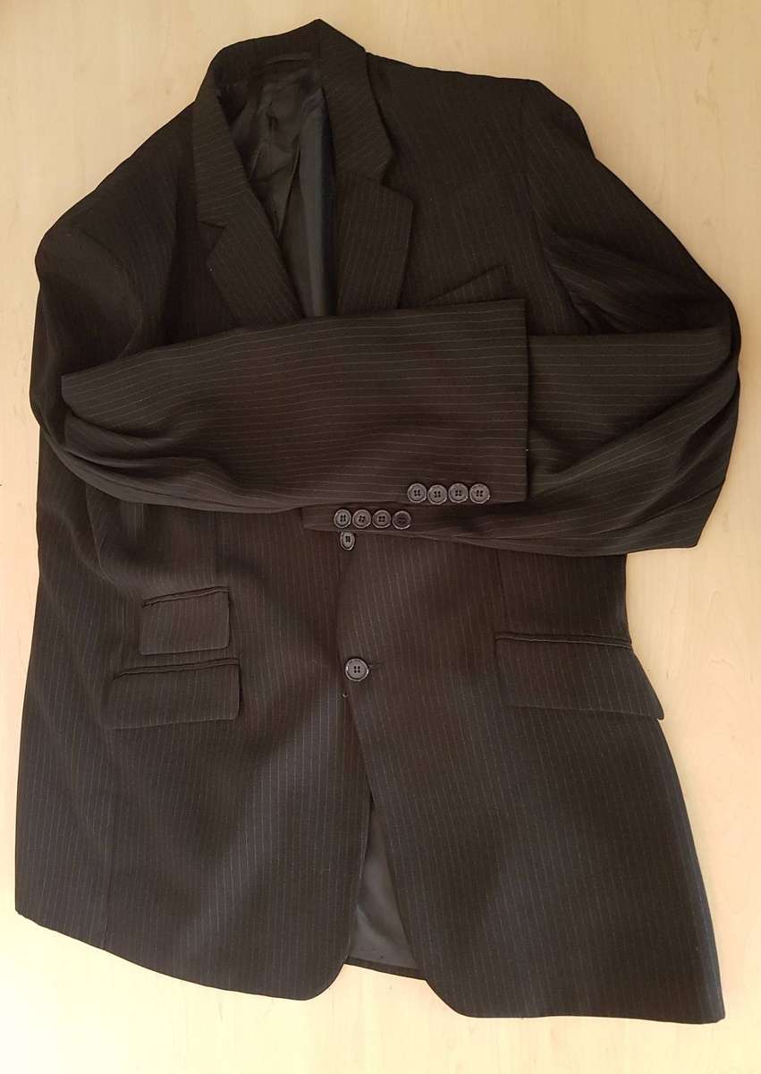 Men's Formal Suit Jacket Black Size XL 44 - 46 New