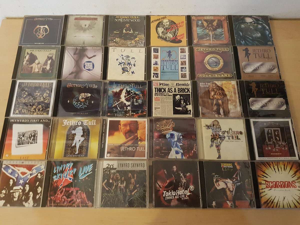 Rock CD Collection Megadeth, Metallica, Kiss, Jethro Tull (60 cd's)