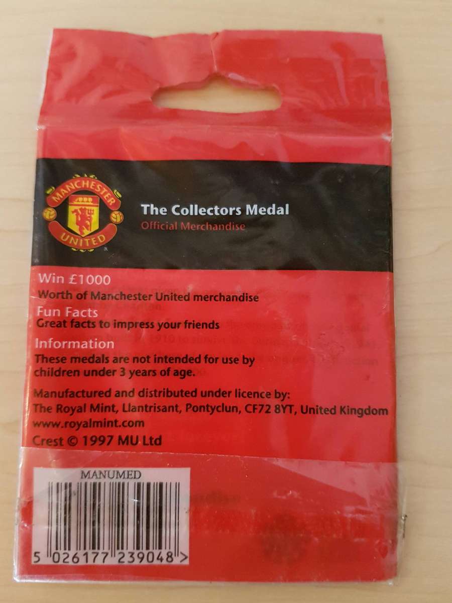 Official 1997 Manchester United Collectors Medal