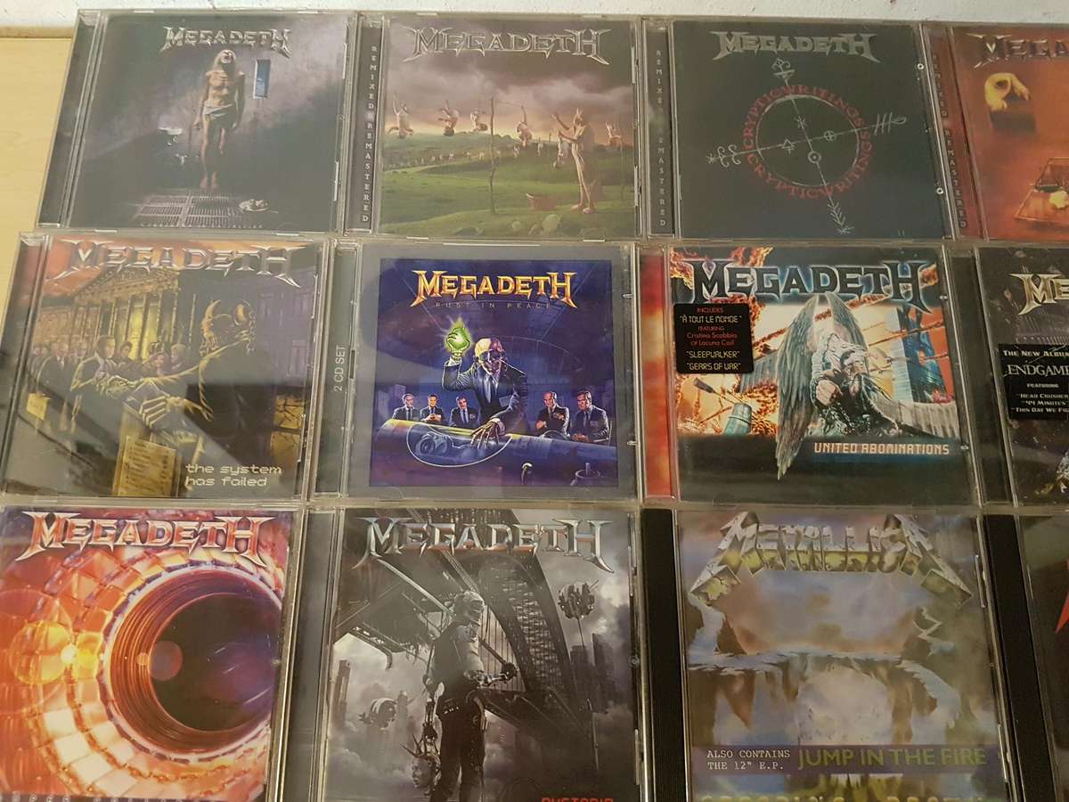 Rock CD Collection Megadeth, Metallica, Kiss, Jethro Tull (60 cd's)