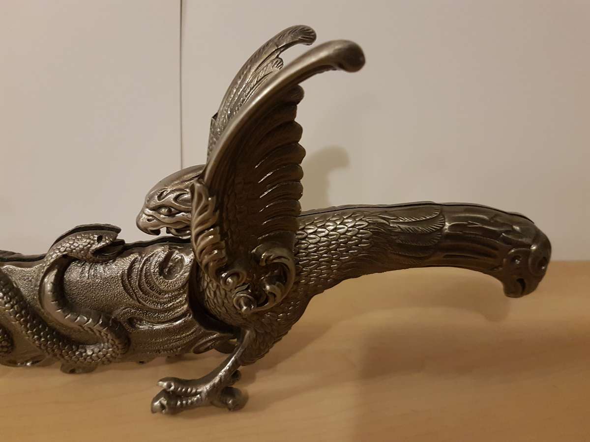 Fantasy Dagger Eagle and Snake Knife with Sheath (All Steel)
