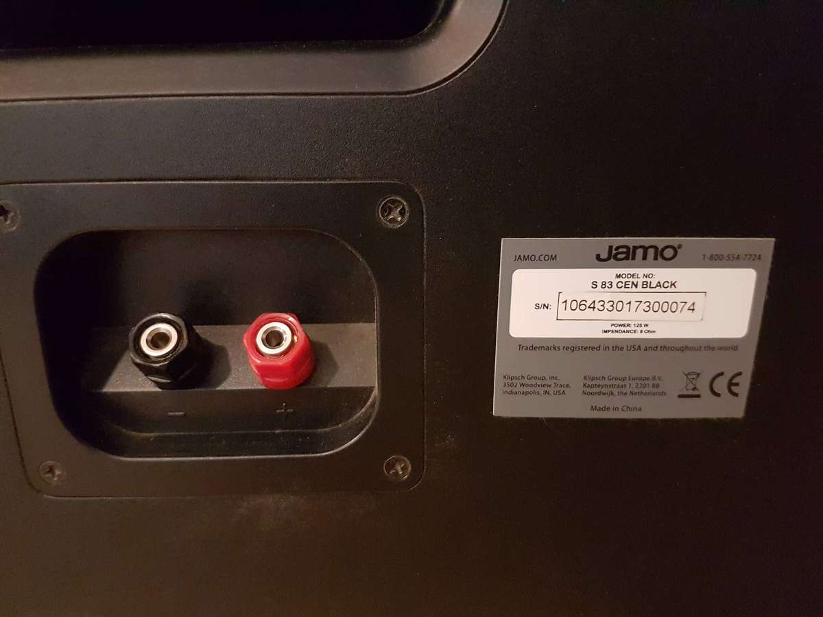 Jamo S 83 Center 125W Speaker in Original Box (Like New)