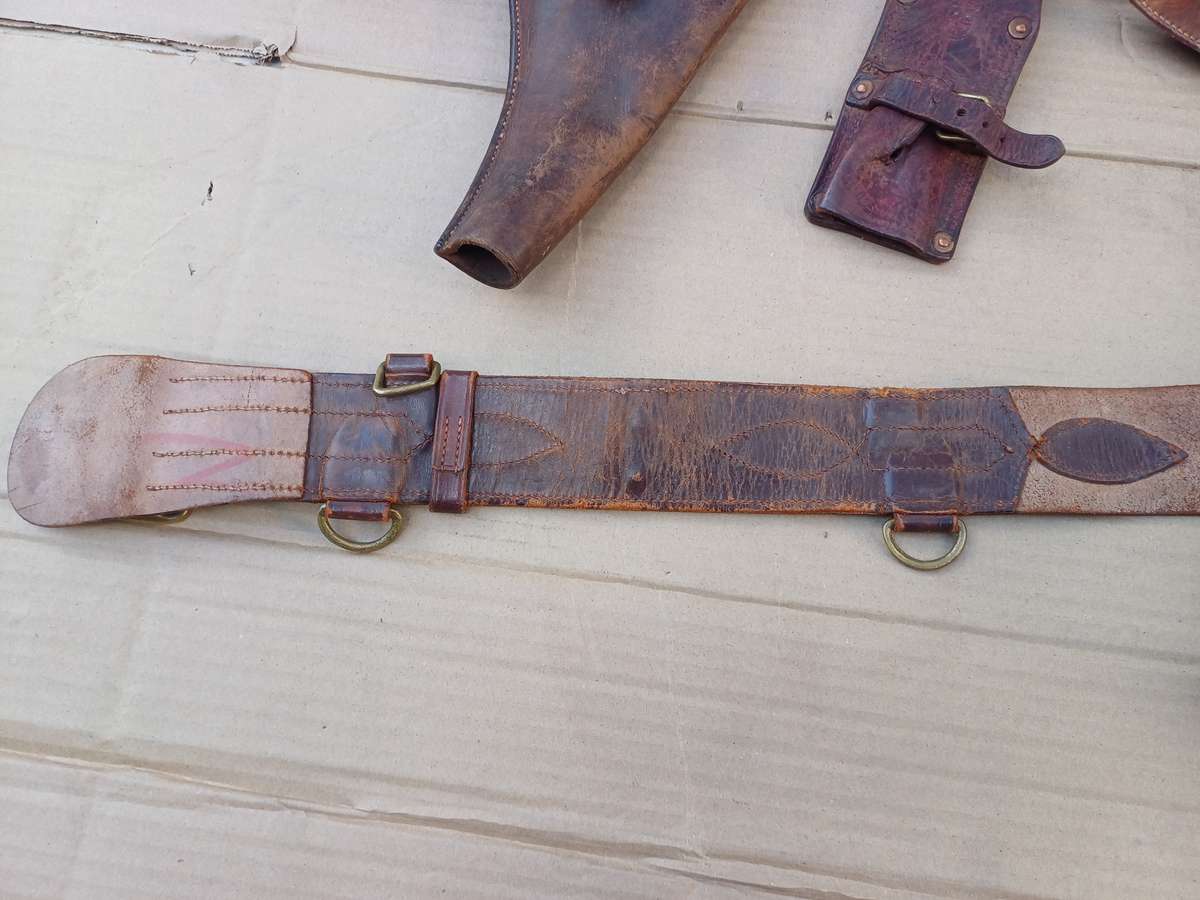 Authentic WWII Era Army Belt and Sling with Attachments (Belt Length 140cm)