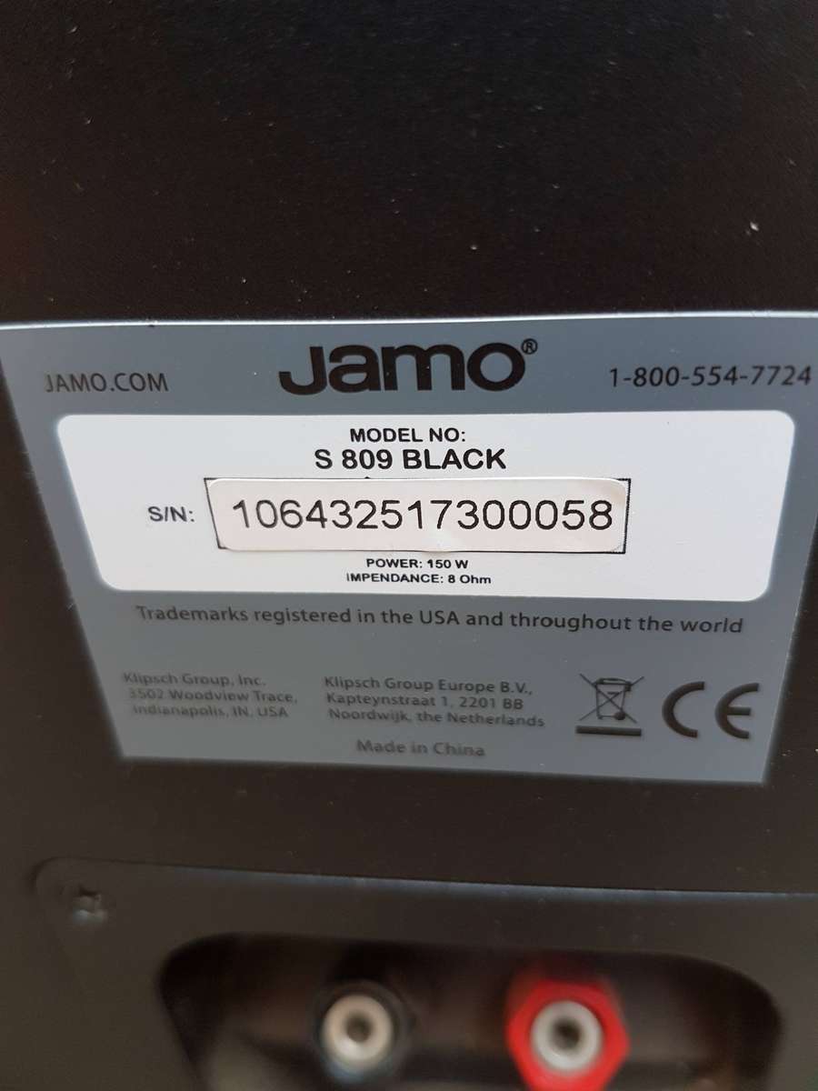 Jamo S 809 Floorstanding 150 Watt Speakers With S8 ATM Dolby Atmos in Original Boxes (Like New)