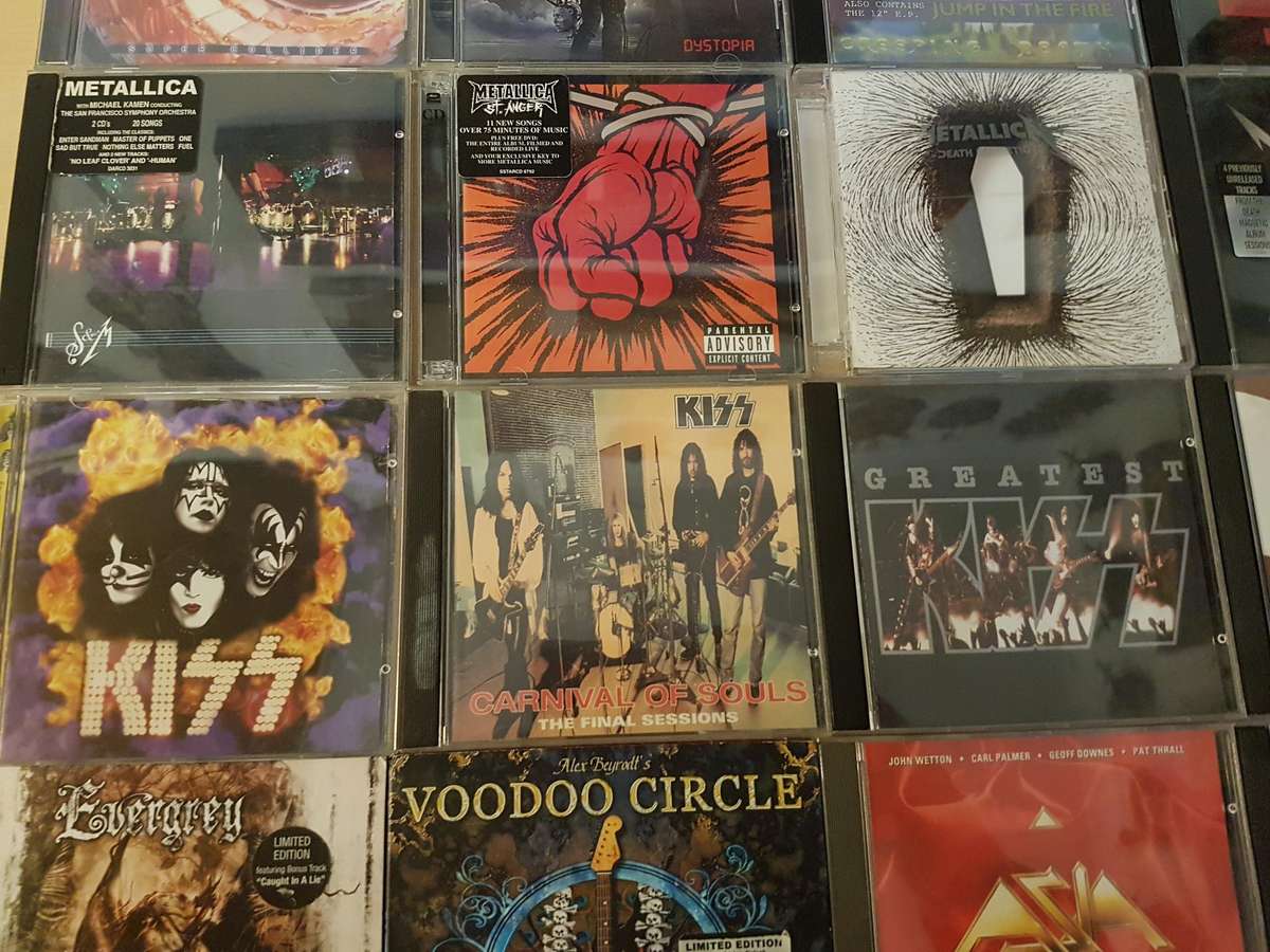 Rock CD Collection Megadeth, Metallica, Kiss, Jethro Tull (60 cd's)