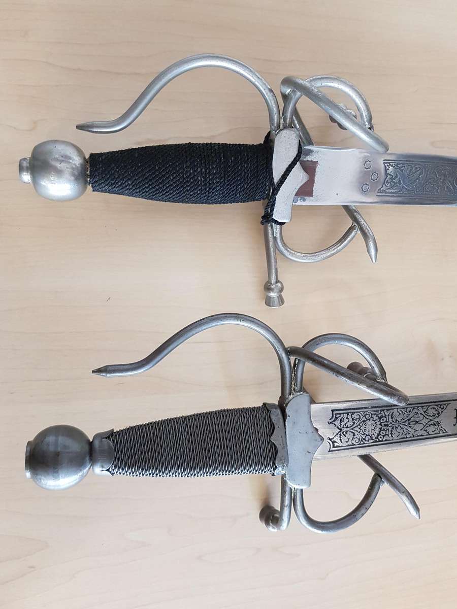 Pair of Colada Del Cid Swords from Toledo Spain