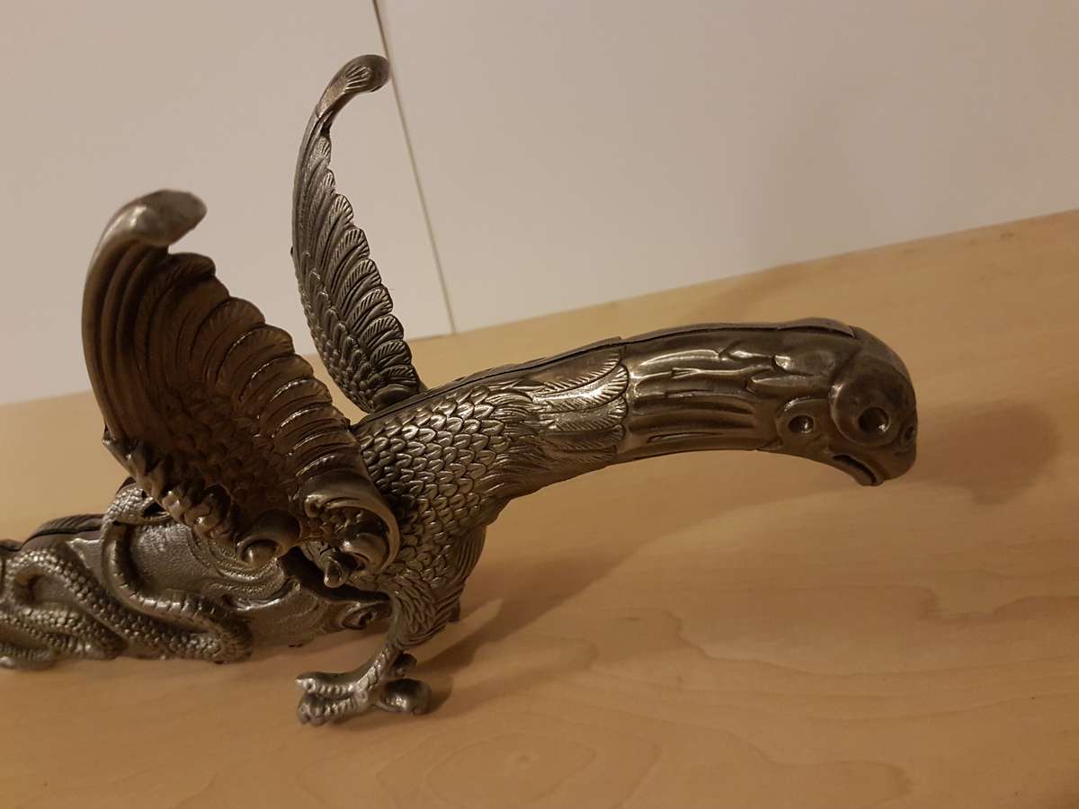 Fantasy Dagger Eagle and Snake Knife with Sheath (All Steel)