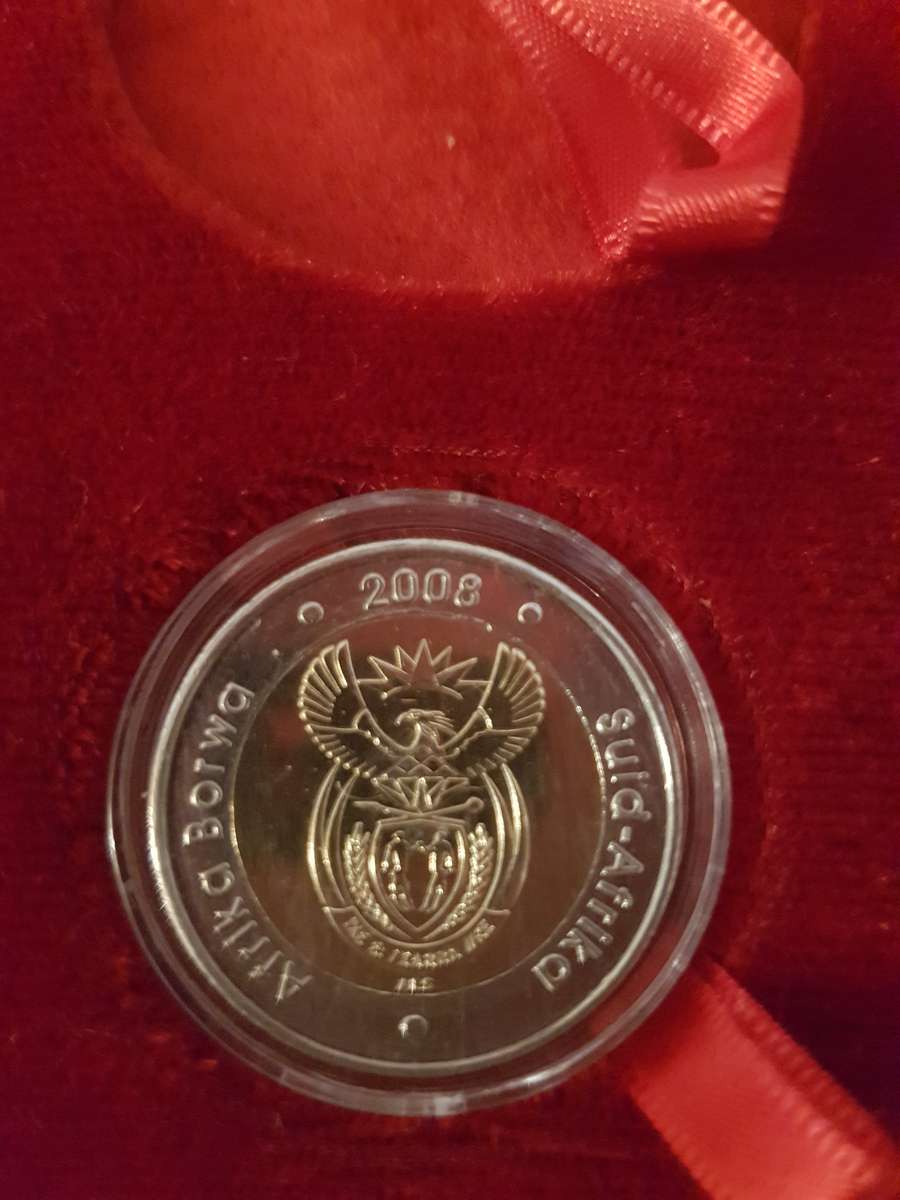 5 x SA Reserve Bank 100 year anniversary and Mandela 2008 R5 coins