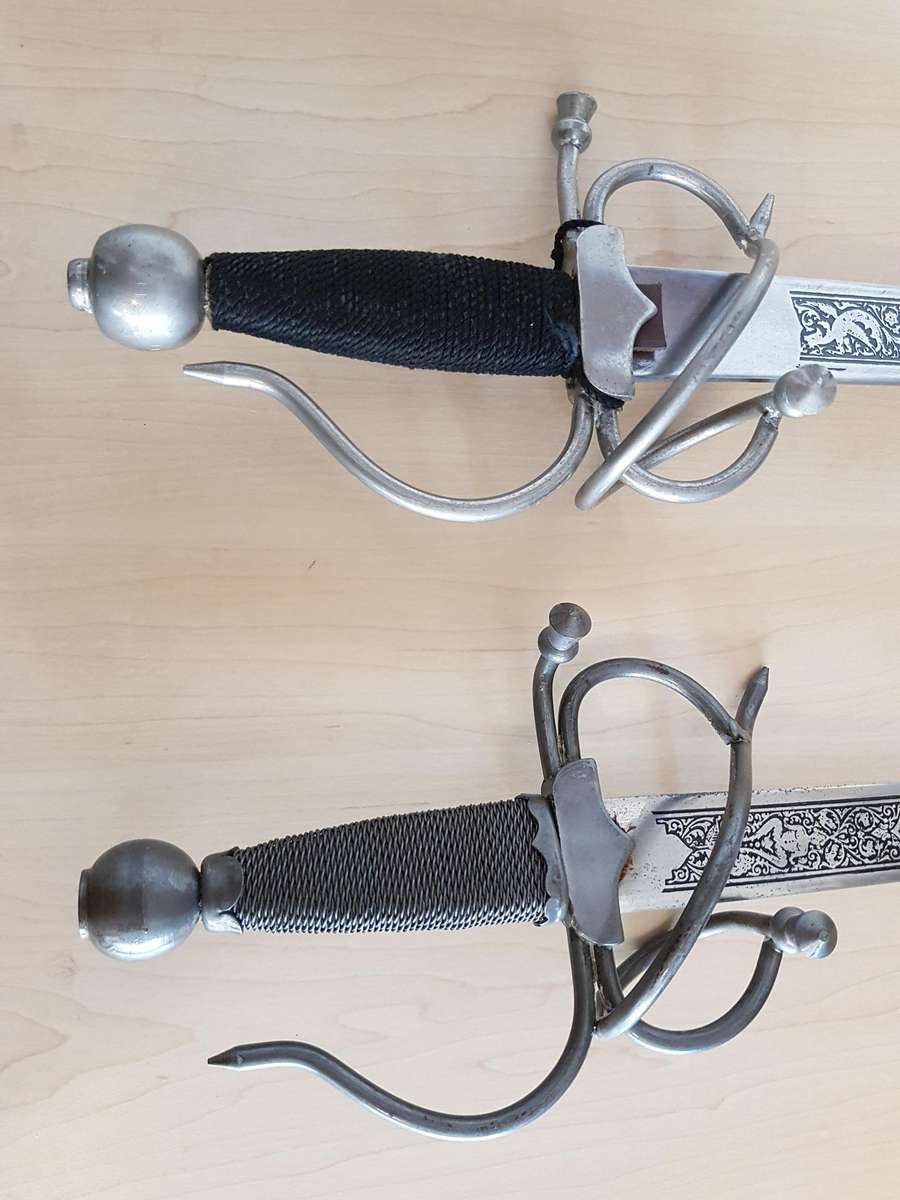 Pair of Colada Del Cid Swords from Toledo Spain