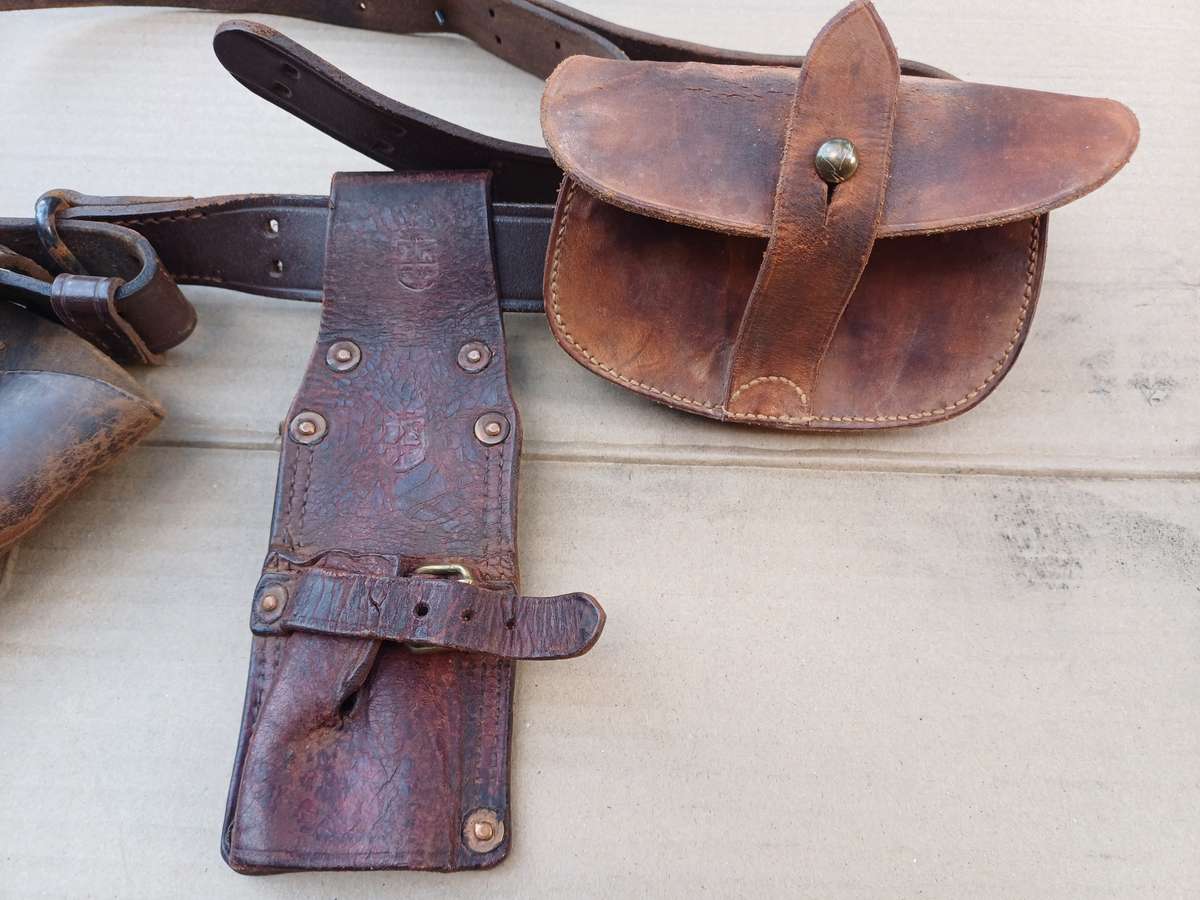 Authentic WWII Era Army Belt and Sling with Attachments (Belt Length 140cm)