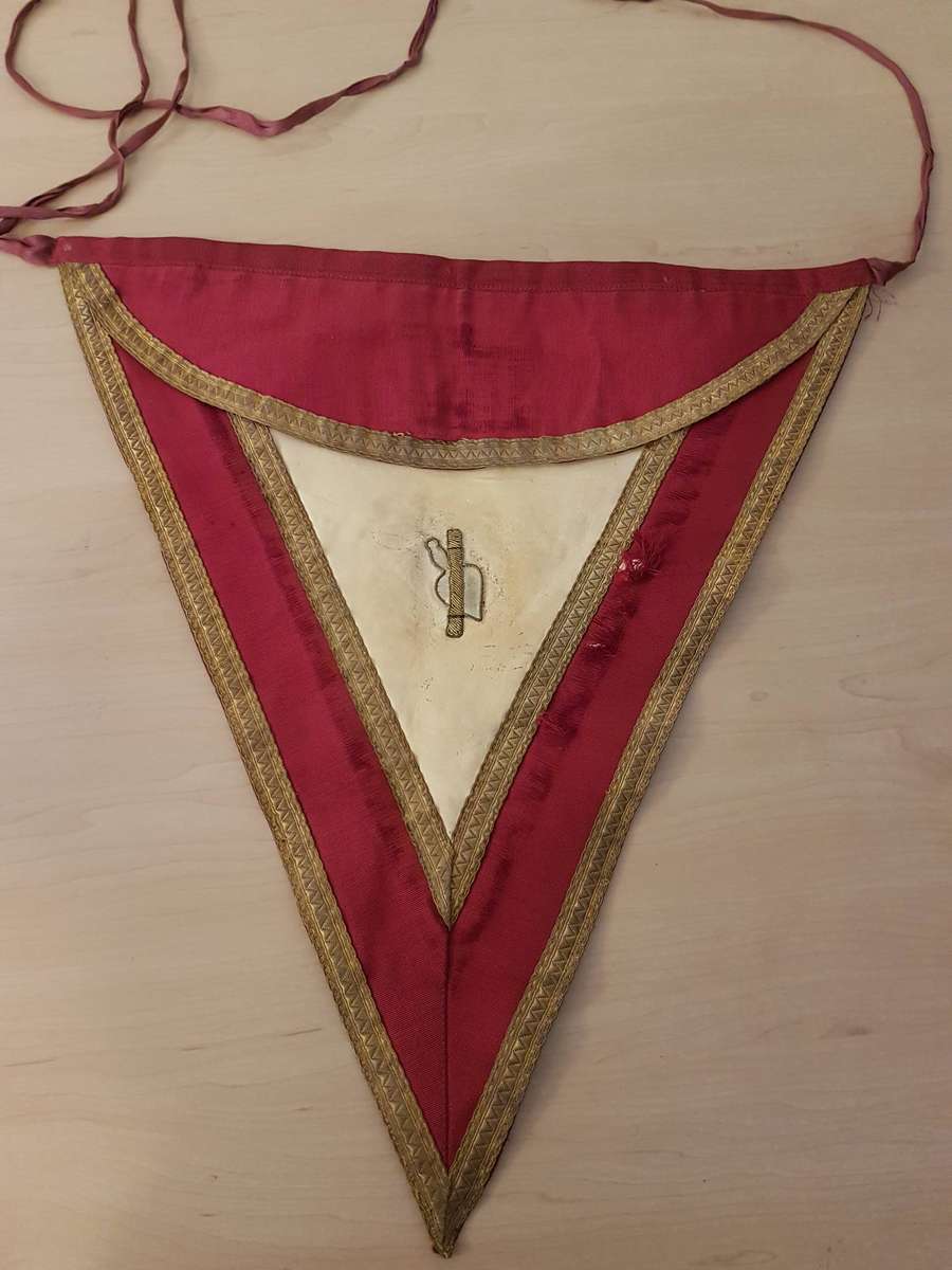 Masonic Regalia Incl Aprons, Gauntlets, Collars, Pins, Badges, Belt Buckle in 2 Leather Suitcases