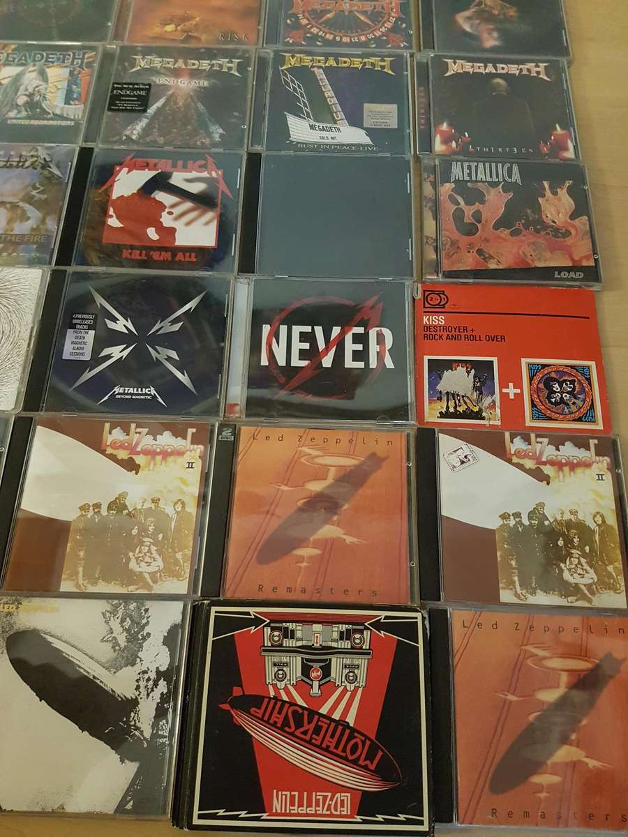 Rock CD Collection Megadeth, Metallica, Kiss, Jethro Tull (60 cd's)