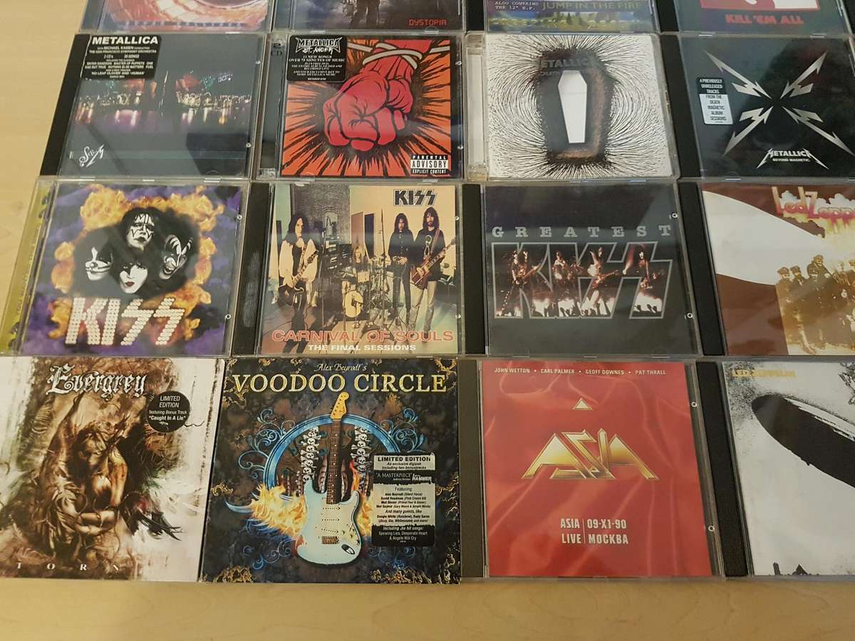 Rock CD Collection Megadeth, Metallica, Kiss, Jethro Tull (60 cd's)