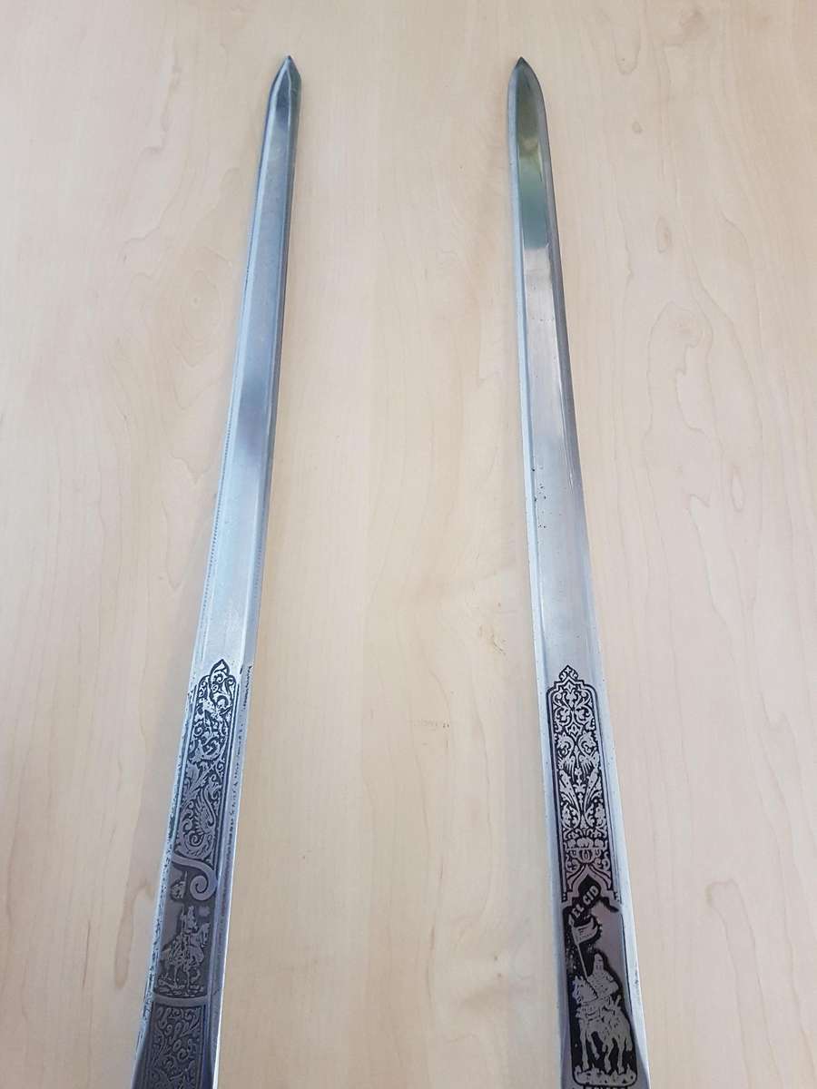 Pair of Colada Del Cid Swords from Toledo Spain