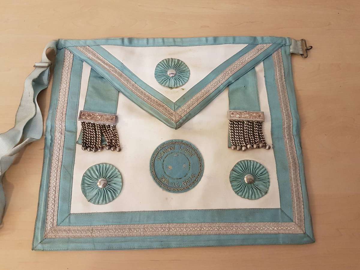 Masonic Regalia Incl Aprons, Gauntlets, Collars, Pins, Badges, Belt Buckle in 2 Leather Suitcases