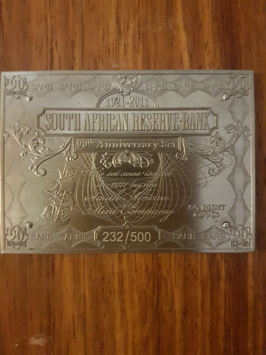 5 x SA Reserve Bank 100 year anniversary and Mandela 2008 R5 coins