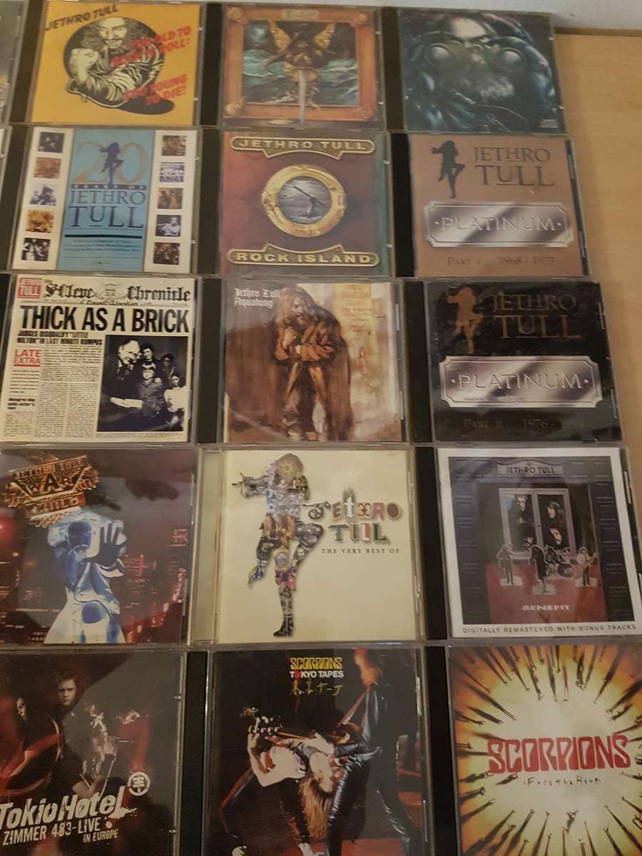 Rock CD Collection Megadeth, Metallica, Kiss, Jethro Tull (60 cd's)