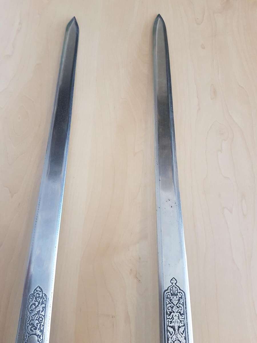 Pair of Colada Del Cid Swords from Toledo Spain