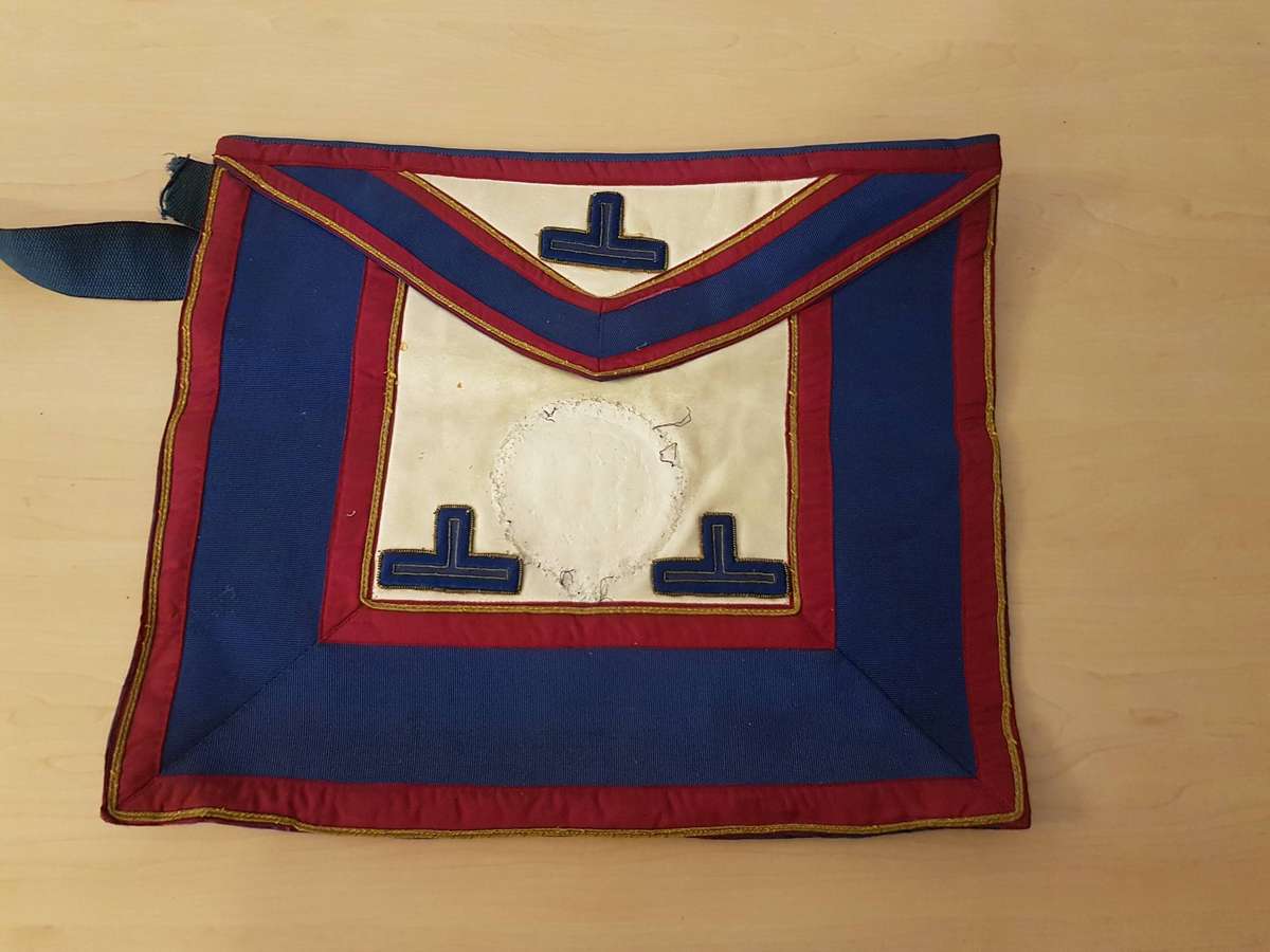 Masonic Regalia Incl Aprons, Gauntlets, Collars, Pins, Badges, Belt Buckle in 2 Leather Suitcases
