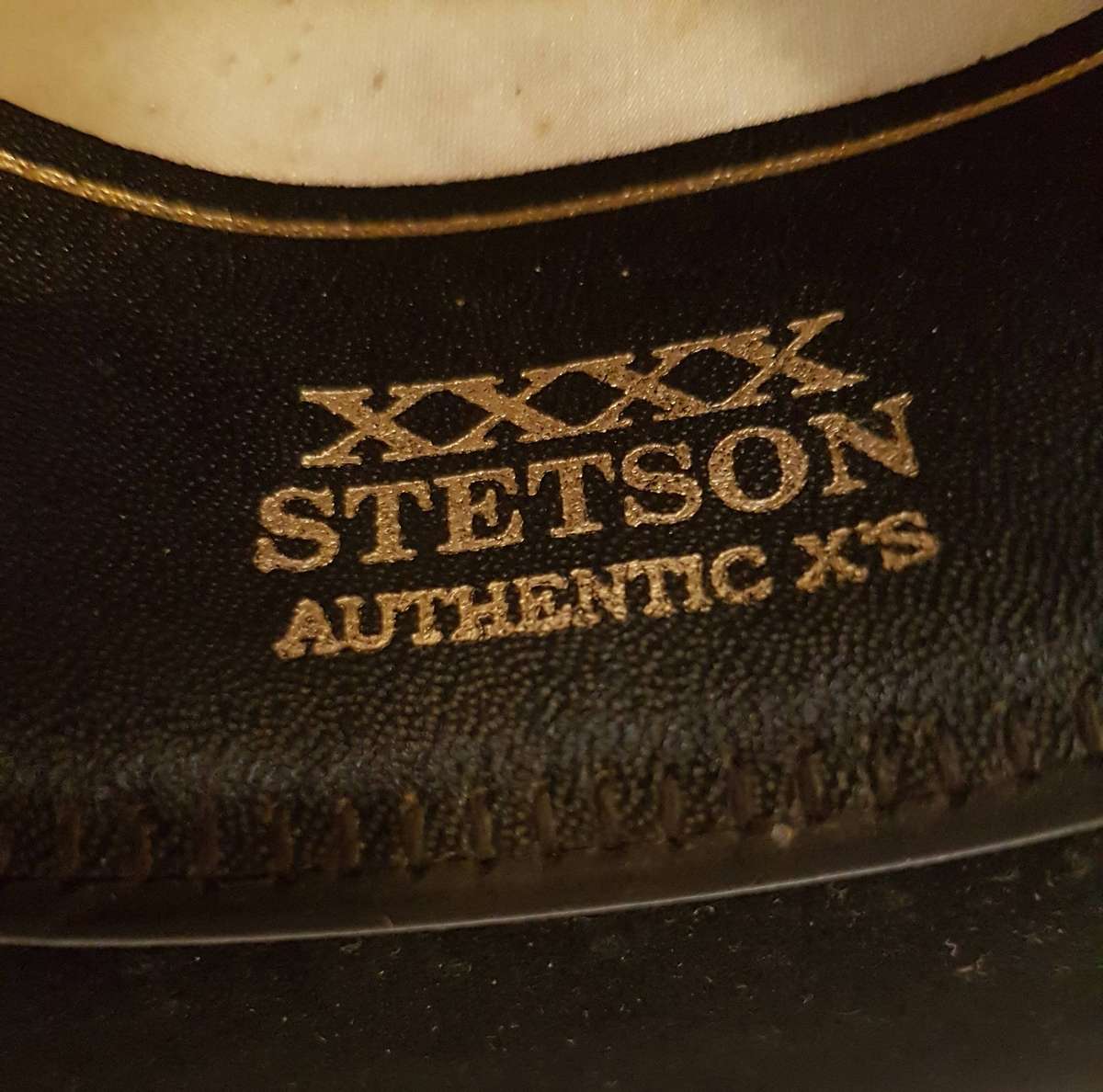 Authentic Stetson Black Beaver Cowboy Hat Size 57