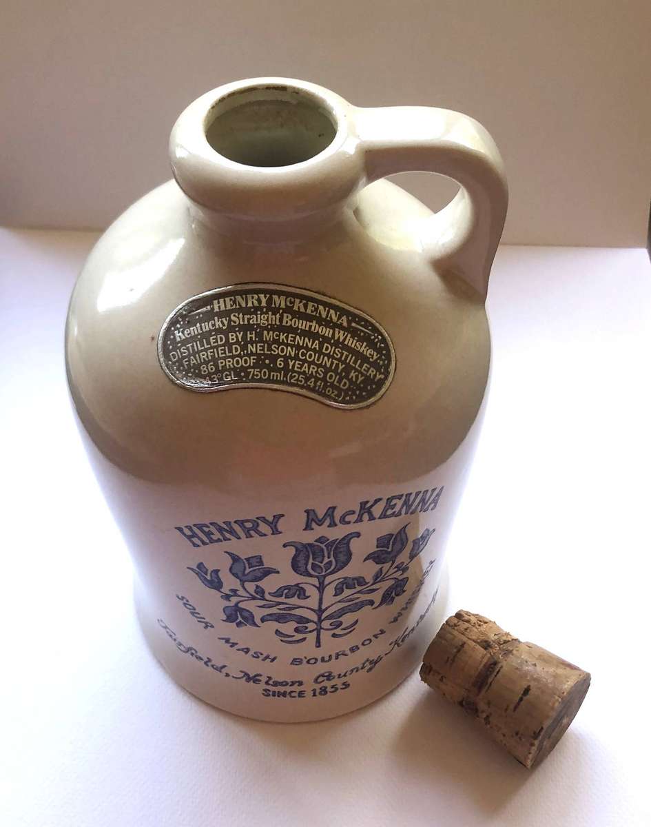 HENRY McKENNA 1989 SOUR MASH BOURBON WHISKEY JUG (EMPTY)