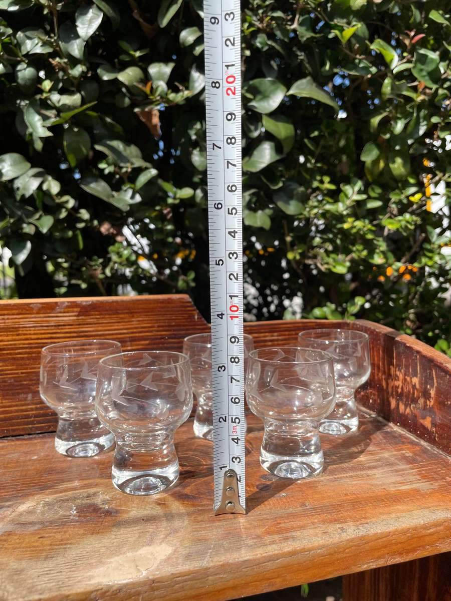 5x Crown Corning Regis Liqueur Shot Glasses