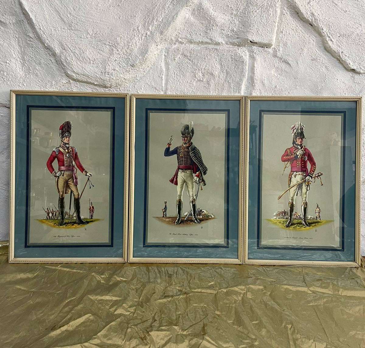 3x Set of Framed  Military Solider Prints