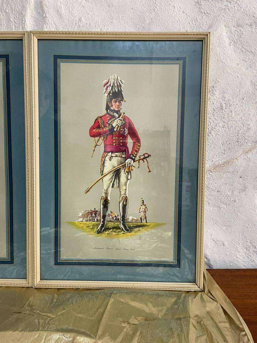 3x Set of Framed  Military Solider Prints