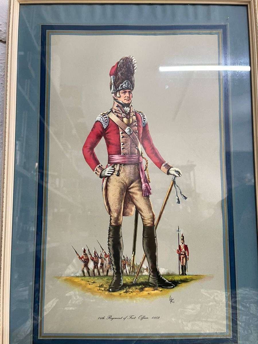 3x Set of Framed  Military Solider Prints