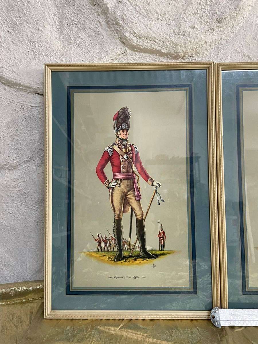 3x Set of Framed  Military Solider Prints