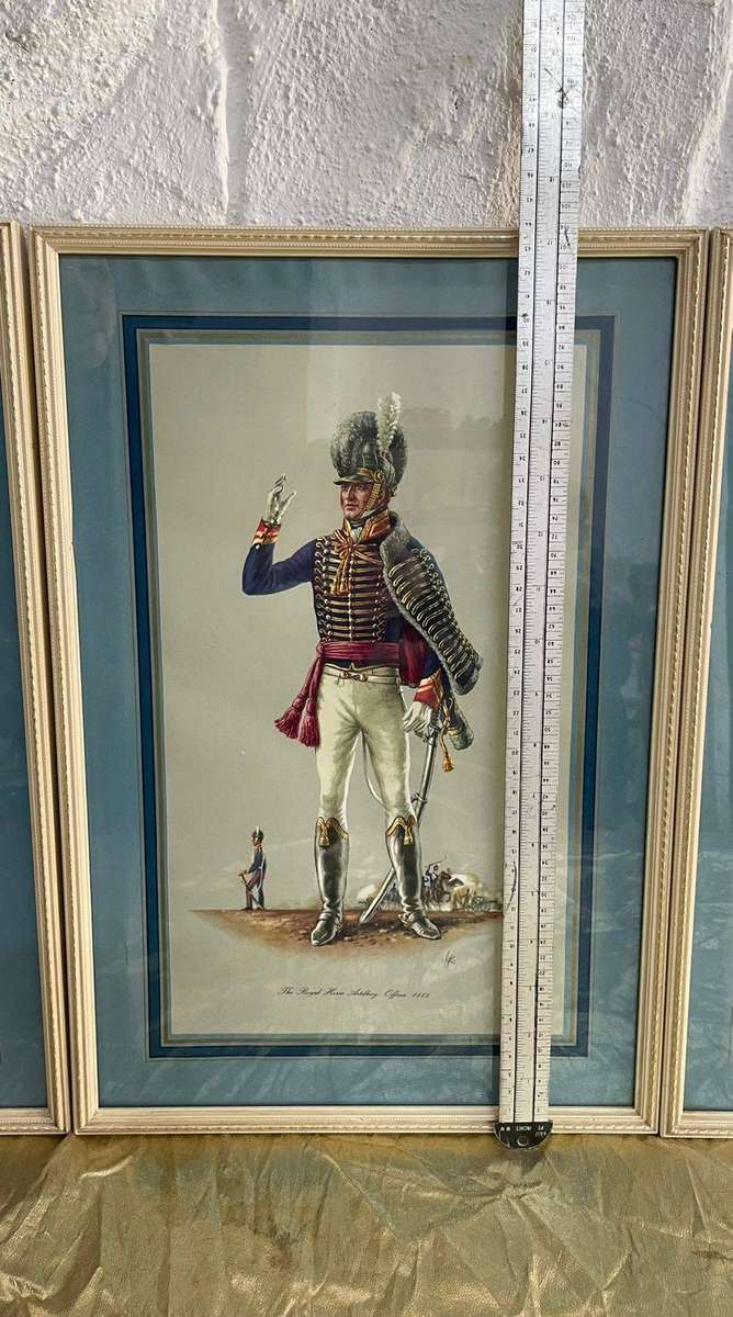 3x Set of Framed  Military Solider Prints