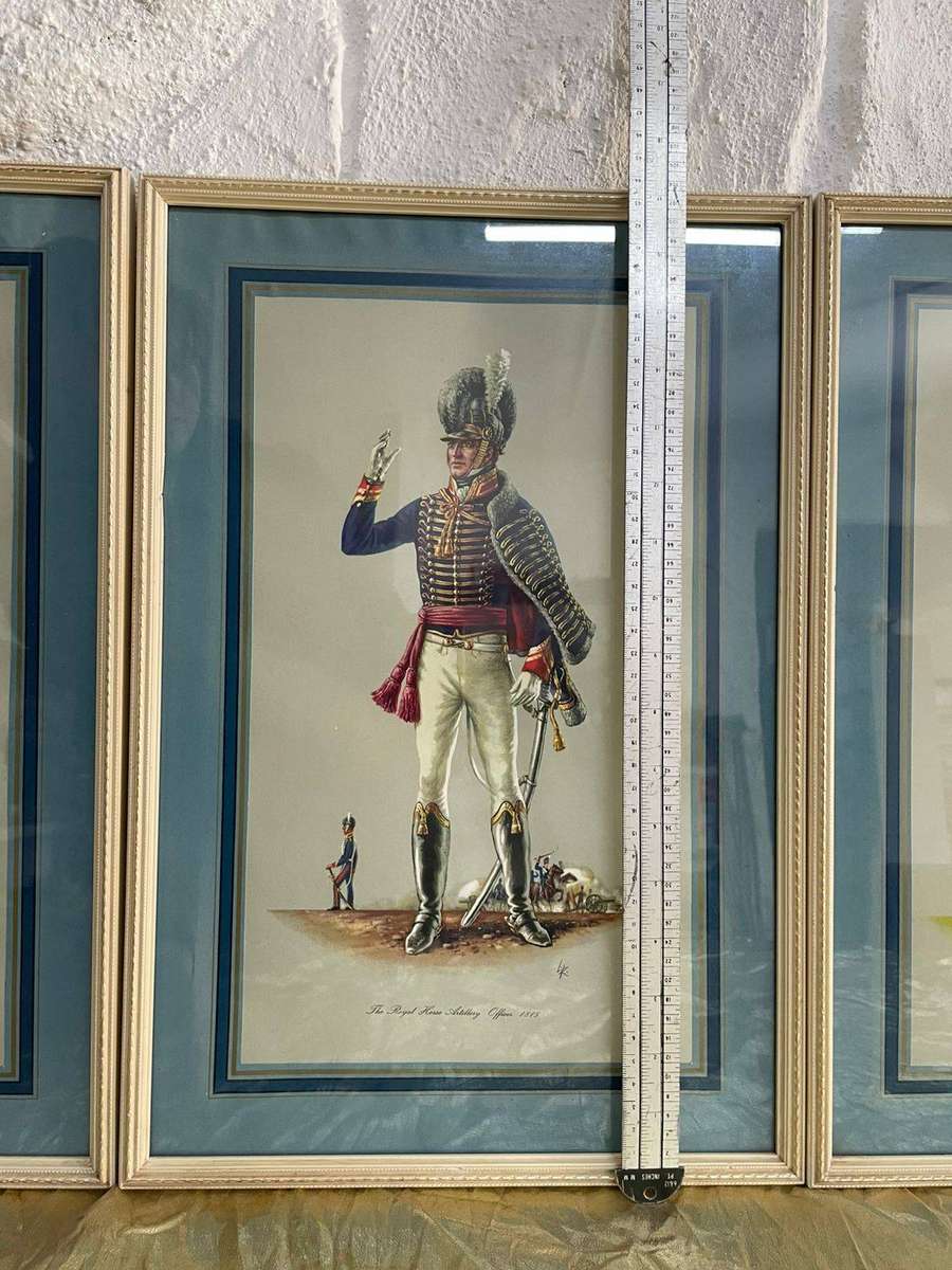 3x Set of Framed  Military Solider Prints