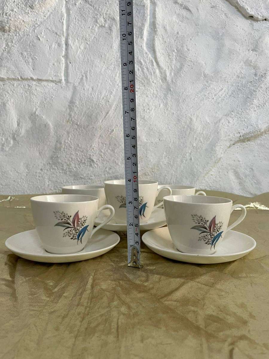 5x Duo Continental China Tea cups & Saucers