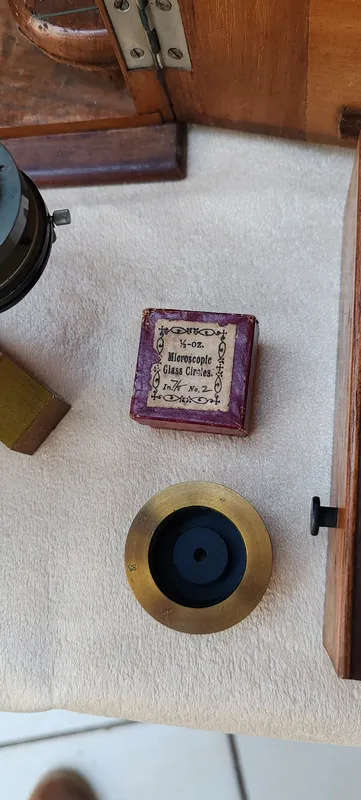 Stunning 19th century Solid brass E.Leitz Wetzlar German Microscope in Box No 24414