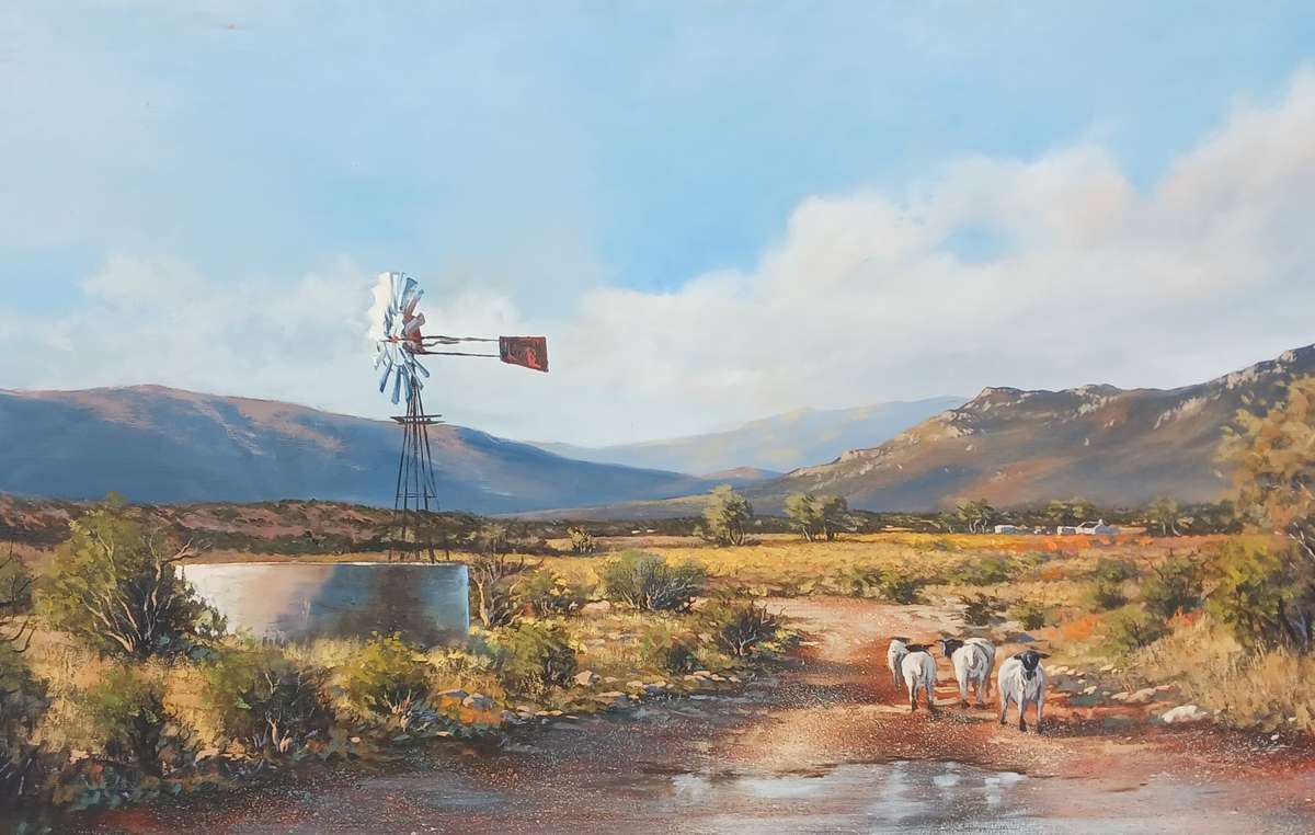 Stan Polson unframed 122 x 75  cm Oil on STRETCHED CANVAS