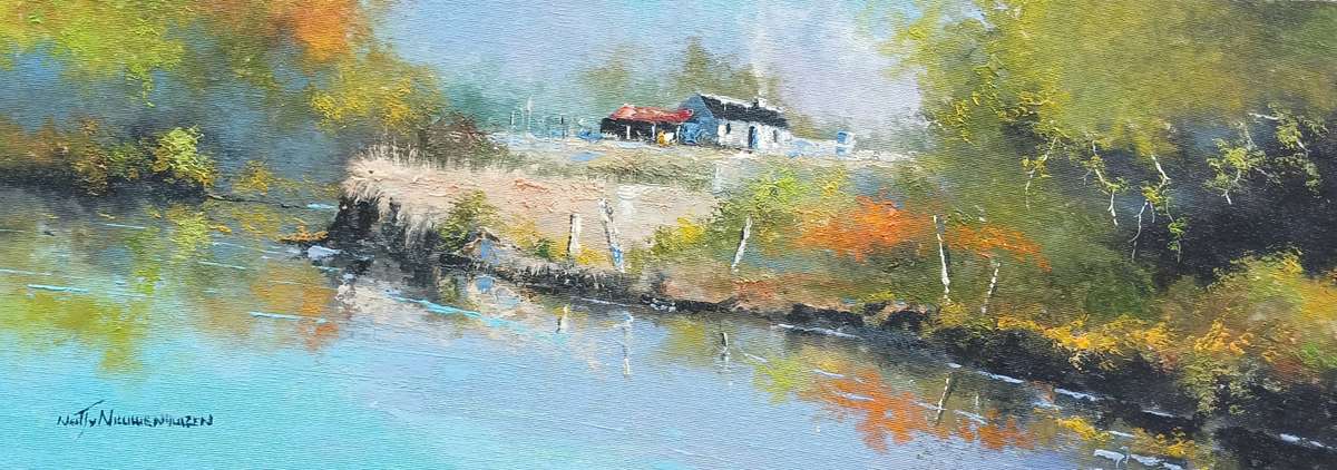 Neil janse Van Nieuwenhuizen Oil on Canvas on Board 57 x 21 cm