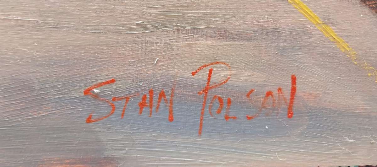 Stan Polson unframed 90 x 45 cm Oil on board