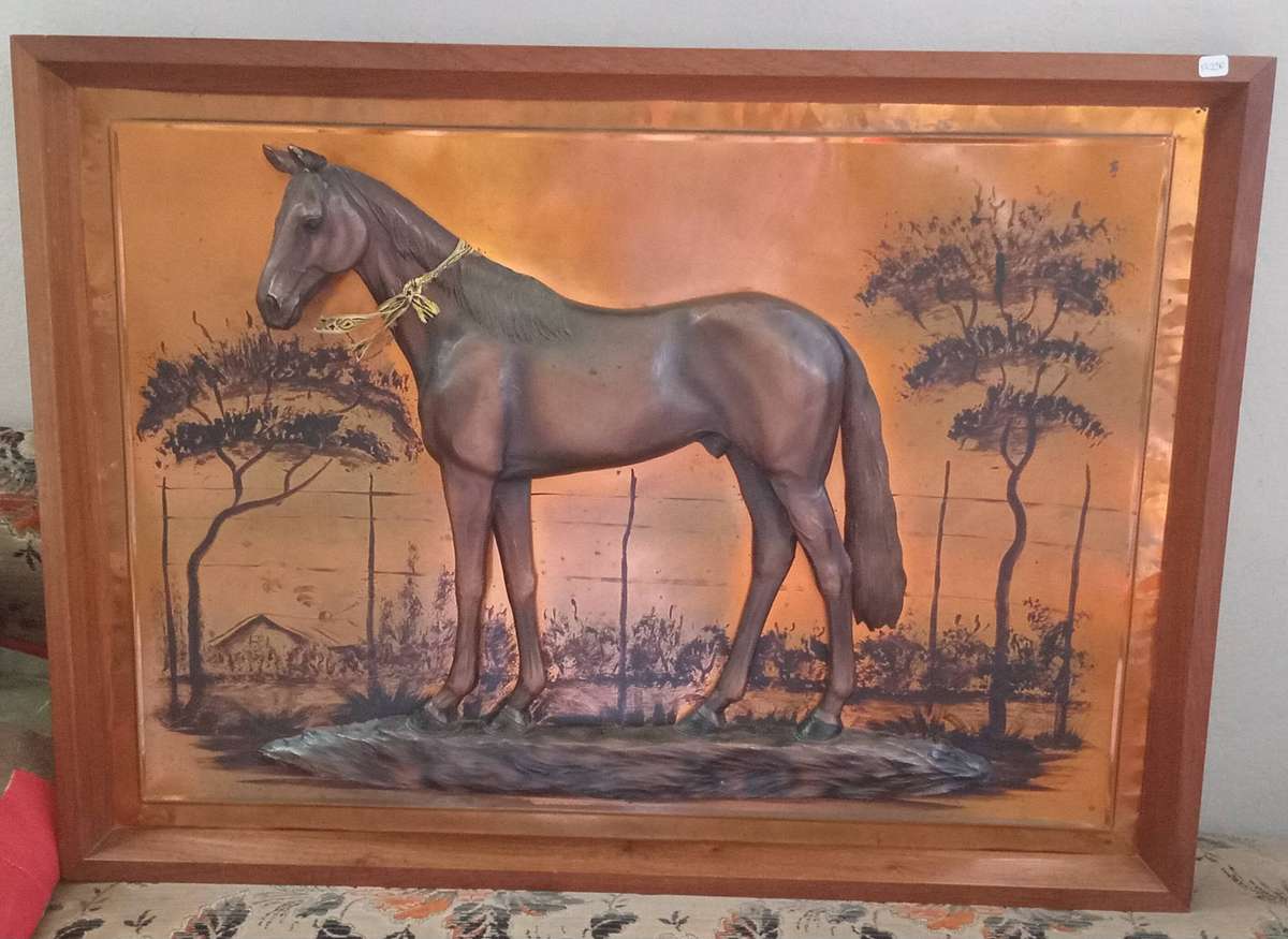 Beautiful Rhodesian Fire Place cover that was made into a frame. Please look at the photos.