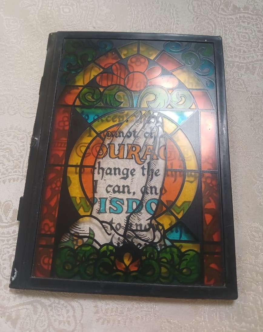 Serenity Prayer for your window or table (Hard Plastic)
