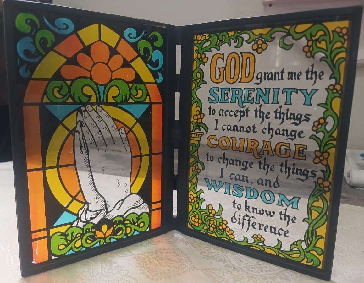 Serenity Prayer for your window or table (Hard Plastic)