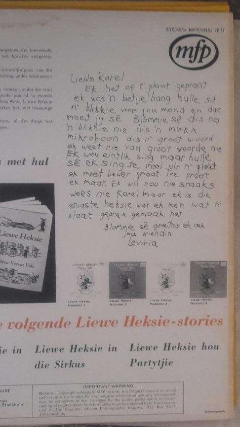 4 Liewe Heksie LP's. RARE!