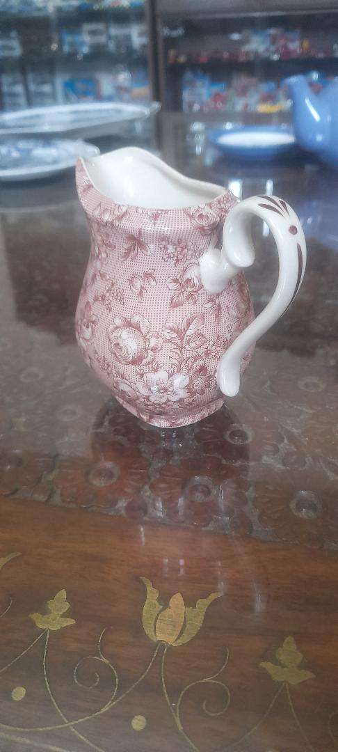 Antique Reflections J. Godinger & Co. Creamer. Burgundy Floral.