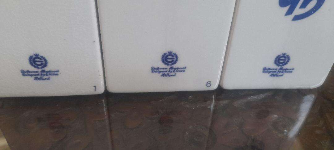 3 Beautiful Delftware Houses (No. 1, 6 & unknown). Designed by Elcsva. Holland. See photos