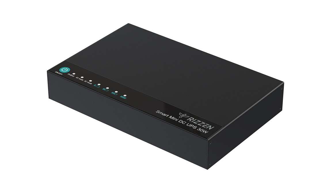 Rizzen 30W Mini UPS for DC & POE, Wi-Fi Router, Fibre with 2m DC Cable