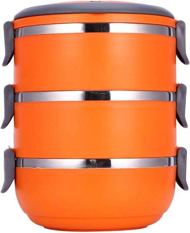 3 Layer Lunch Box Tier Stainless Steel Thermal Insulated Stackable Bento Hot Food Container Boxes