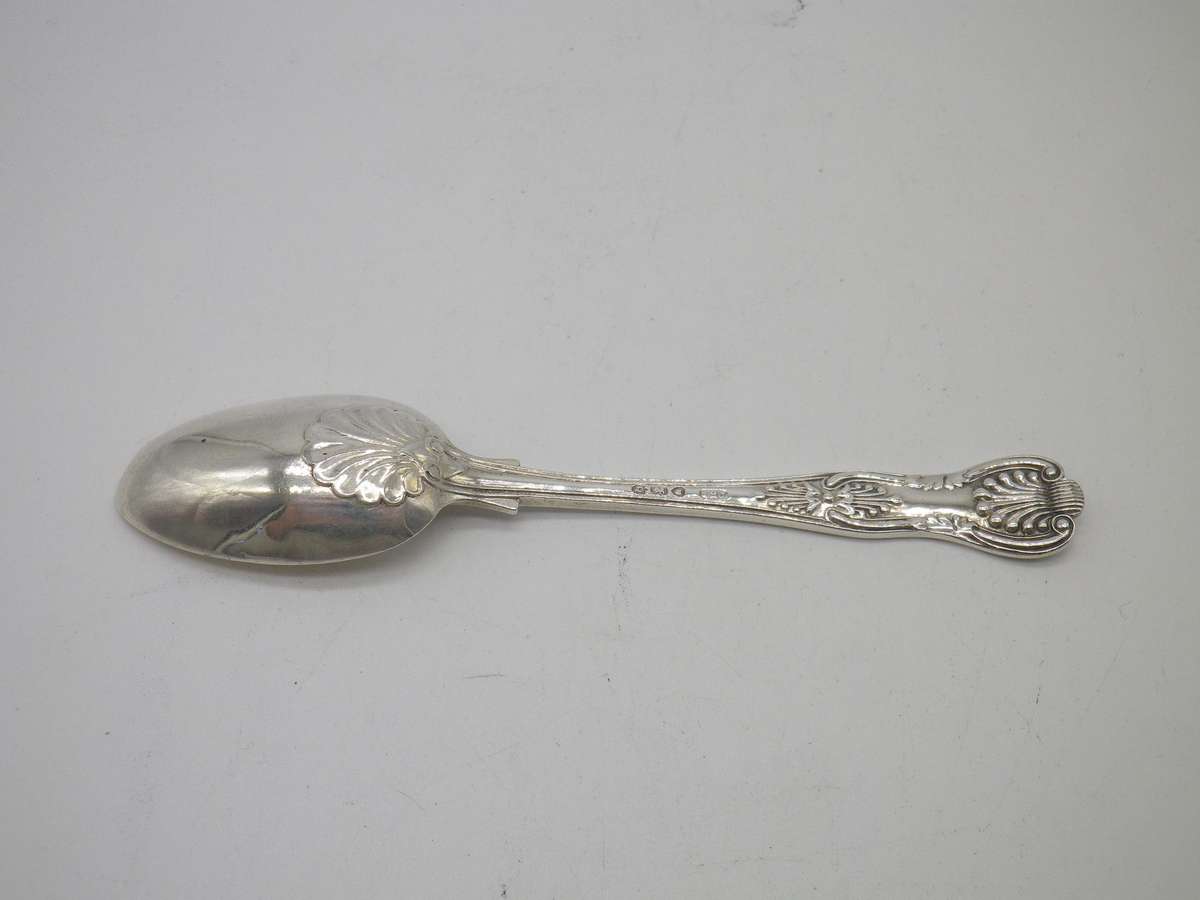Hallmarked Silver Kings Pattern teaspoon. London, 1891 Josiah Williams & Co 24g