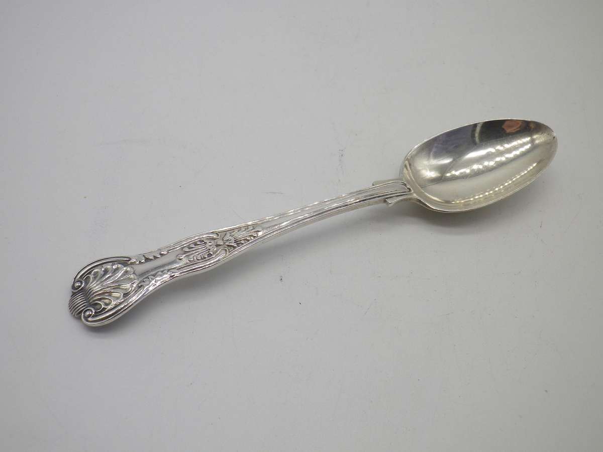 Hallmarked Silver Kings Pattern teaspoon. London, 1891 Josiah Williams & Co 24g