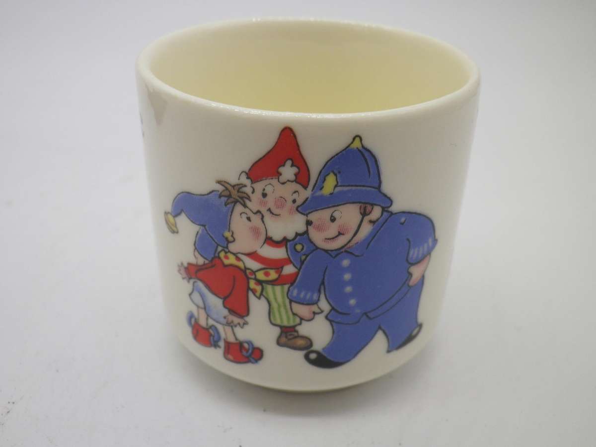 NODDY EGG CUP Fine Bone China. Royal Stafford, England. With wooden stand.